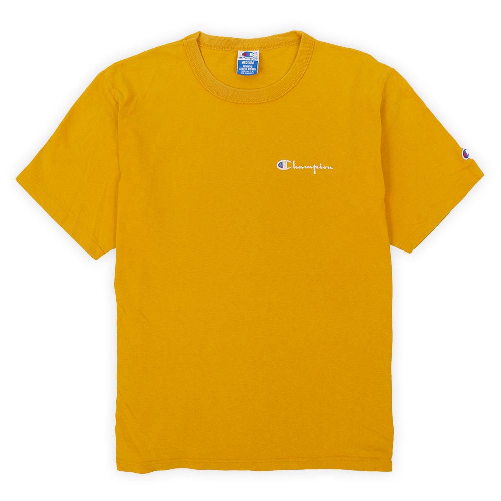 90's Champion スプリクトロゴTシャツ “MADE IN USA / MUSTARD ...