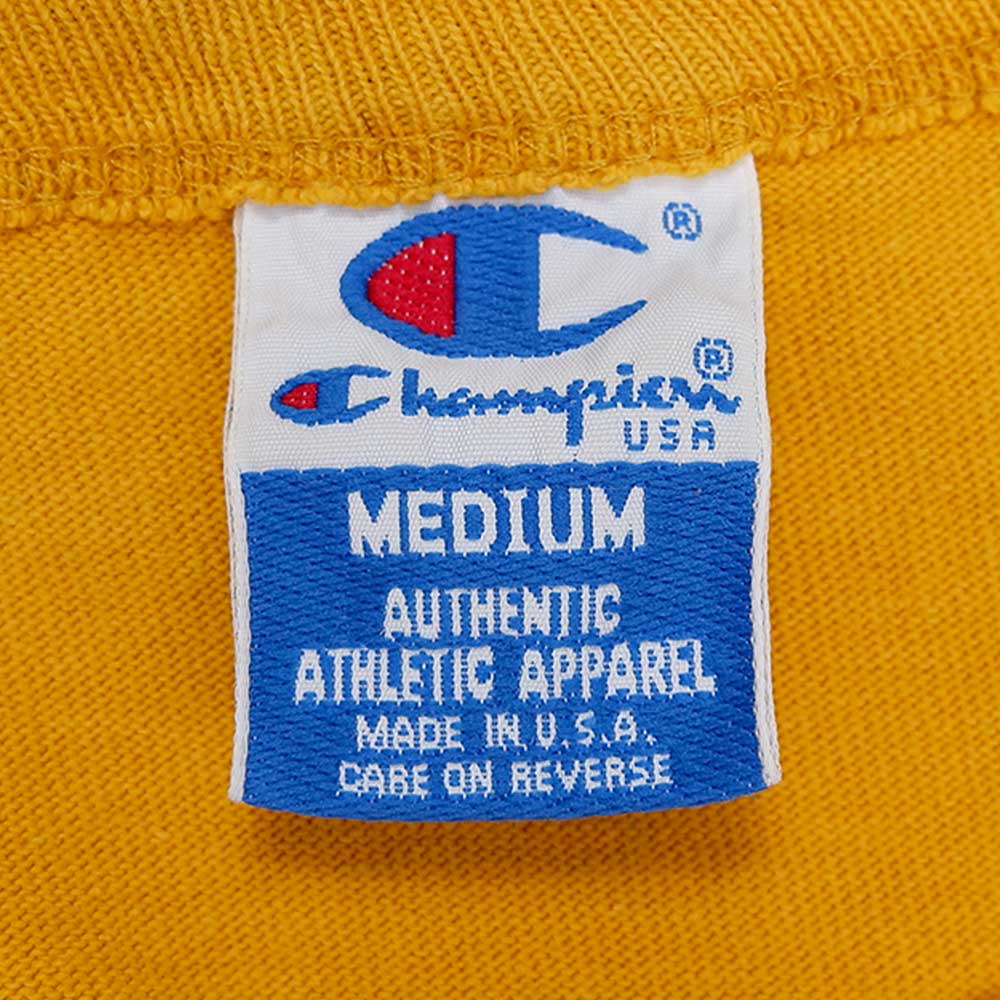 90's Champion スプリクトロゴTシャツ “MADE IN USA MUSTARD"mtp01982401002414｜VINTAGE / ヴィンテージ-T-SHIRT / box