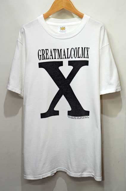 90's MALCOLM X ロゴプリントTシャツ “MADE IN USA”mtp01972201002316｜VINTAGE / ヴィンテージ-T-SHIRT / Tシャツ｜used