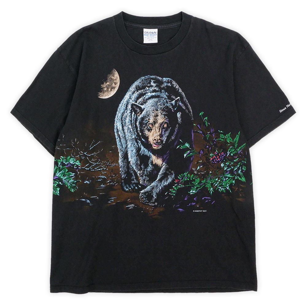 90's HABITAT XCV 両面アニマルプリントTシャツ “BEAR”