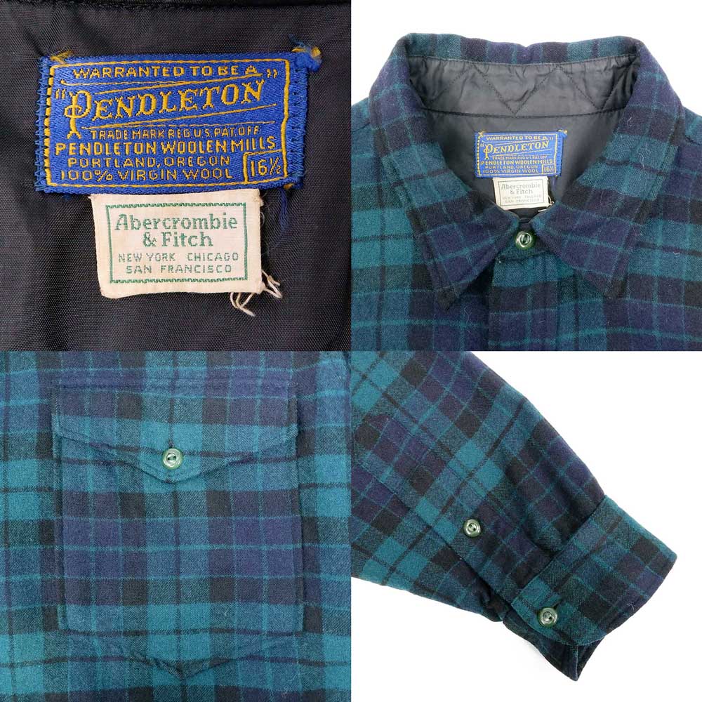 60's Pendleton × Abercrombie & Fitch ウールシャツ