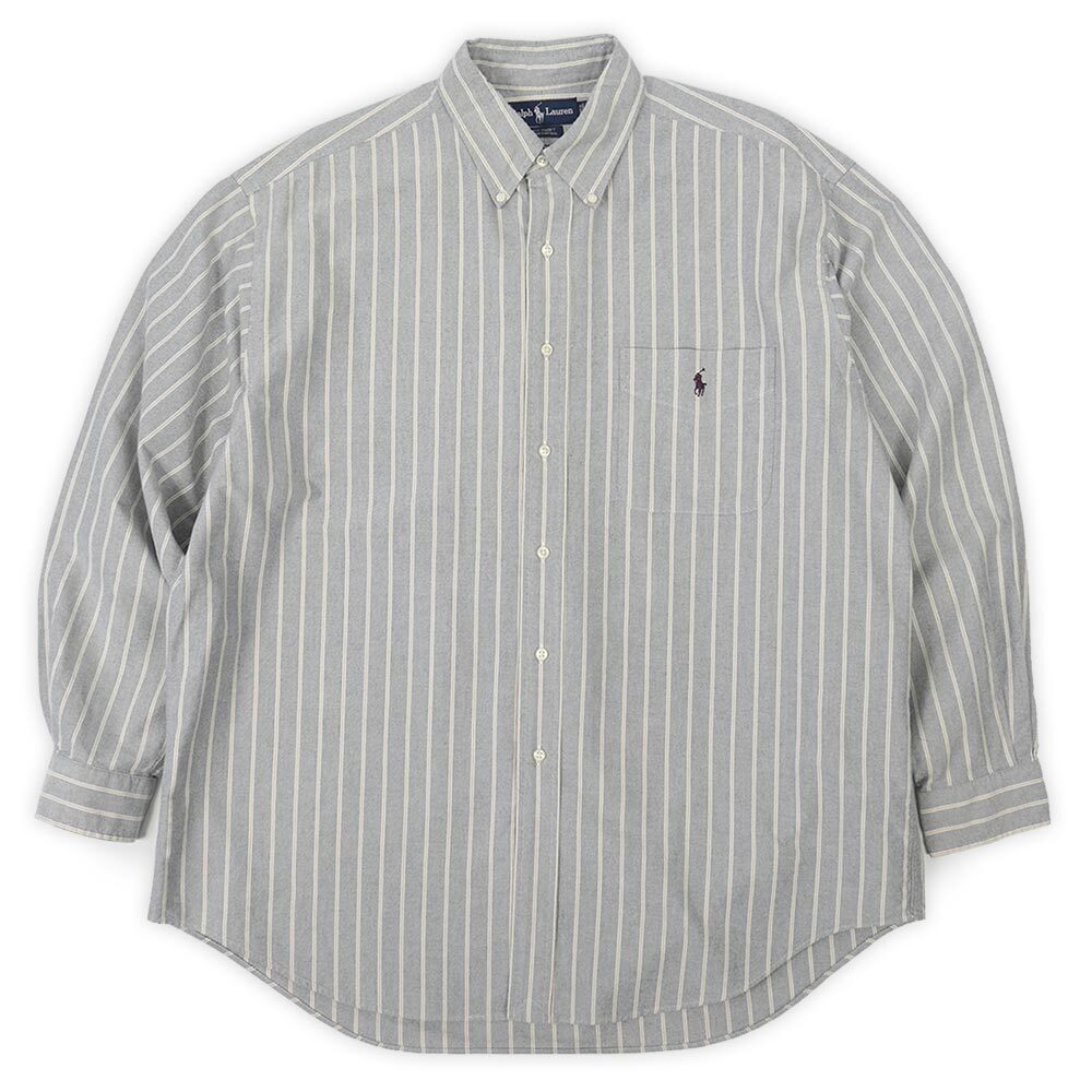 90's Polo Ralph Lauren マルチストライプ柄 ボタンダウンシャツ 
