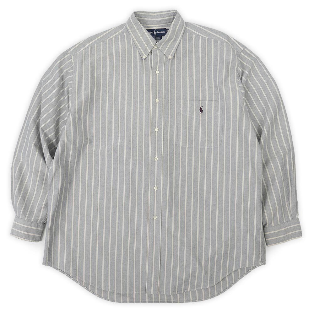 90's Polo Ralph Lauren マルチストライプ柄 ボタンダウンシャツ
