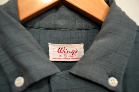 50's WINGS レーヨンB/D SH "カスリ柄”｜VINTAGE / ヴィンテージ-SHIRT / シャツ｜used&vintage