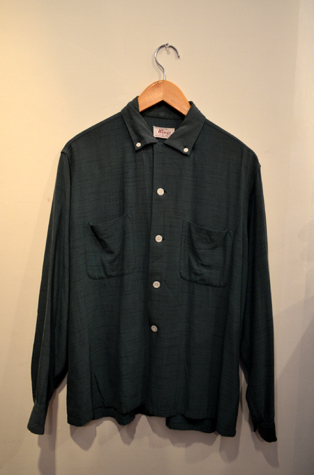 50's WINGS レーヨンB/D SH "カスリ柄”｜VINTAGE / ヴィンテージ-SHIRT / シャツ｜used&vintage