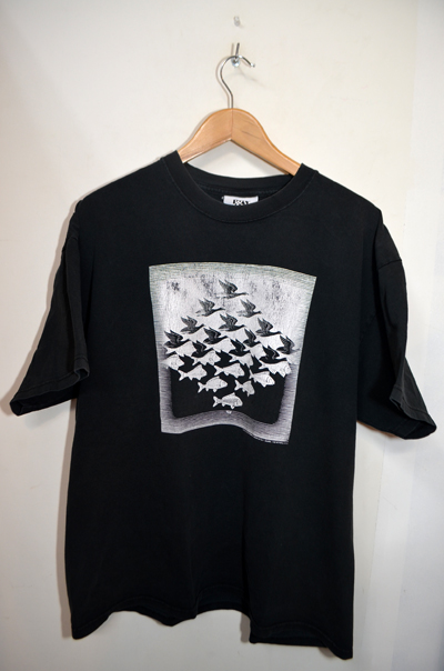 90s mc escher 騙し絵 エッシャー Tシャツ アート ビンテージ