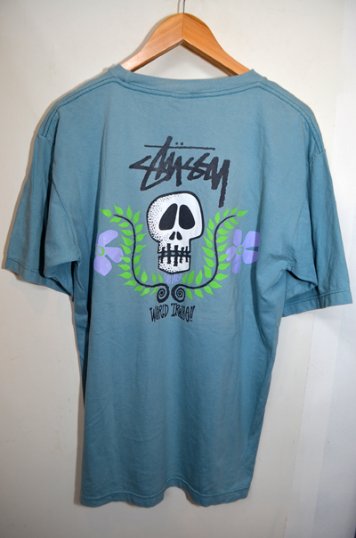 【vintage】OLD STUSSY スカル tシャツ 未使用 デッドストック