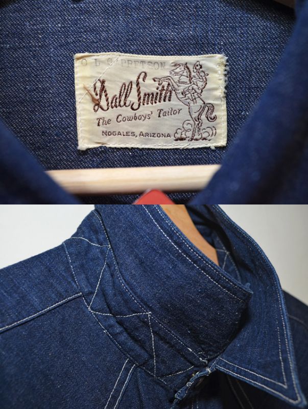 40's Dall smith デニムウエスタンシャツ