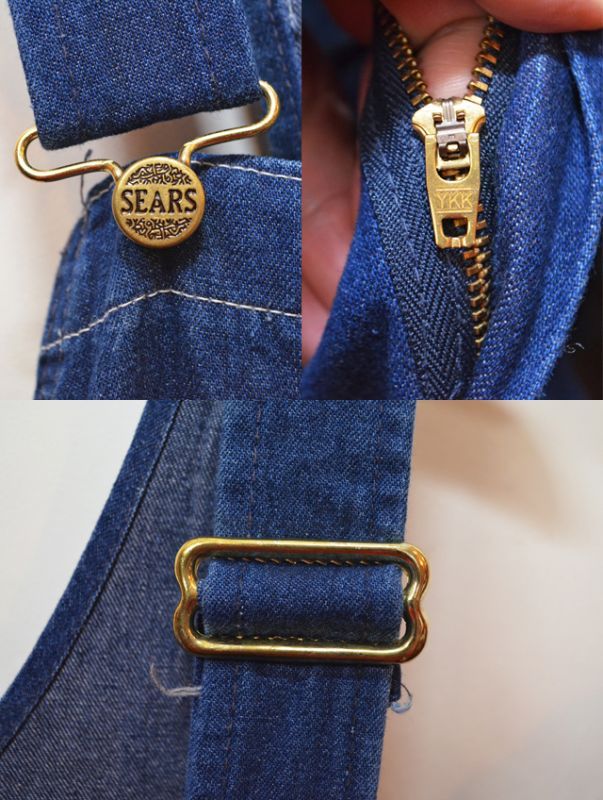 80's SEARS エプロン付きデニムオーバーオールPT-232|VINTAGE 80's SEARS エプロン付きデニムオーバーオールPT-232|VINTAGE