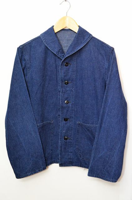 50's US.NAVY ショールカラーデニムカバーオールOU-366｜VINTAGE / ヴィンテージ-OUTER / アウター｜used