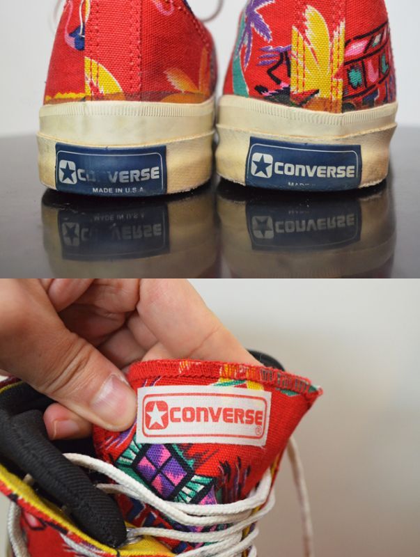 80's CONVERSE SKIDGRIP CON-RAD レッドパシフィック柄