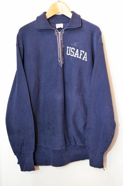 スーパーセール期間限定 60s USAFA champion ハーフジップ リバースウィーブ asakusa.sub.jp