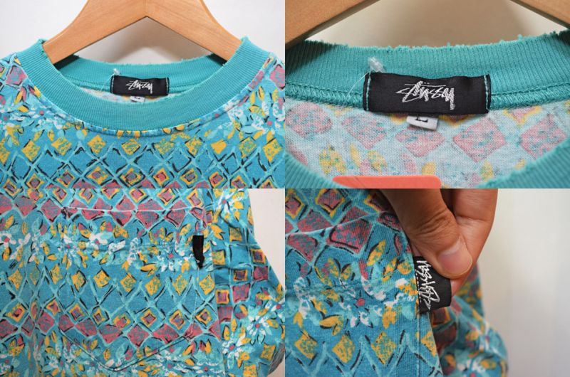 80s old stussy オーストラリア製 tシャツ 総柄 - rehda.com