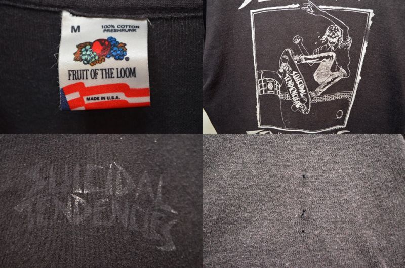 1980年代ボディ使用 Suicidal Tendencies Tシャツ