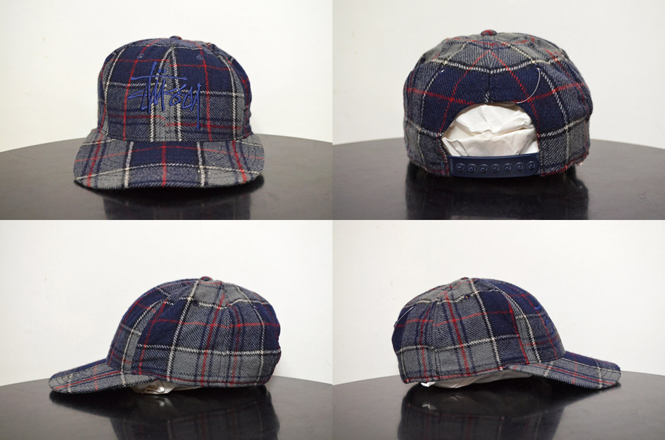 90's OLD STUSSY CAP "チェック柄" - used&vintage box Hi-smile