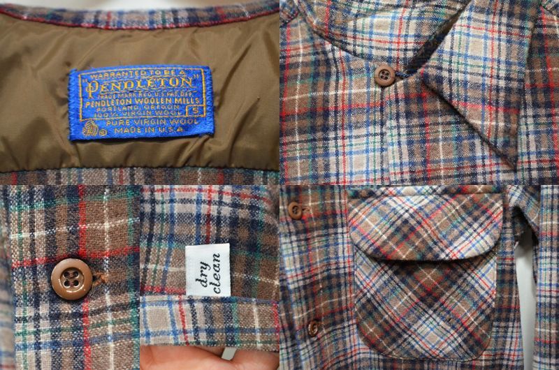70's Pendleton ウールシャツ “sizeS” - used&vintage box Hi-smile
