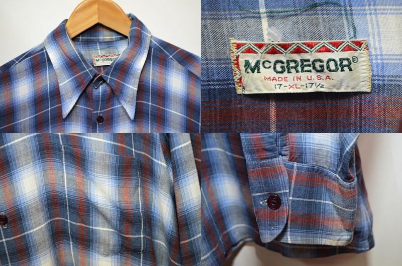 70's McGREGOR レーヨンシャツ "オンブレ" - used&vintage box Hi-smile