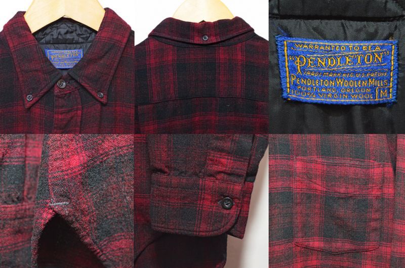 50's Pendleton B/D ウールシャツ 