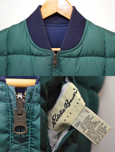 90's Eddie Bauer リバーシブルダウンベスト - used&vintage box Hi-smile