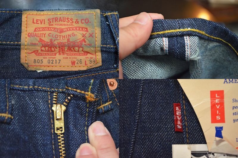 レングスオ】 ６０年代のLEVIS 805 ビッグE 赤耳 ヴィンテージ品