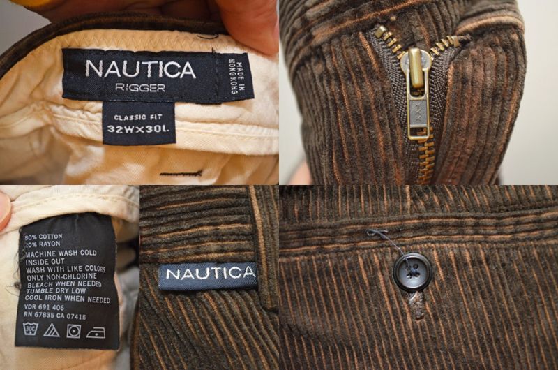 90-00's NAUTICA 太畝コーデュロイパンツ “OLIVE”