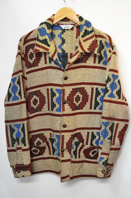70's Woolrich ネイティブ柄 ニットジャケット