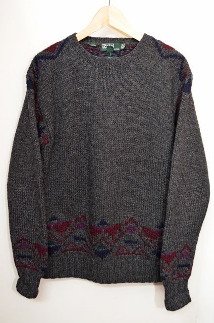90's POLO Ralph Lauren ハンドニットセーター