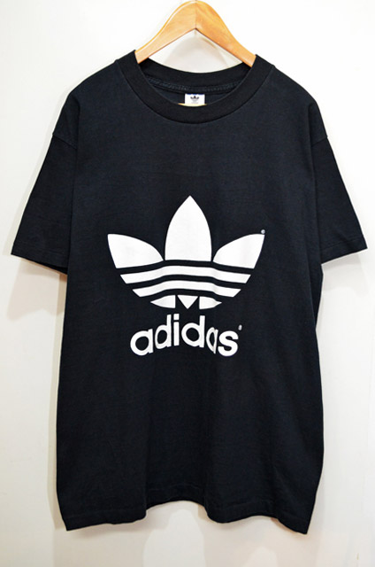 90 S Adidas 両面プリントtシャツ トレフォイルロゴ Used Vintage Box Hi Smile