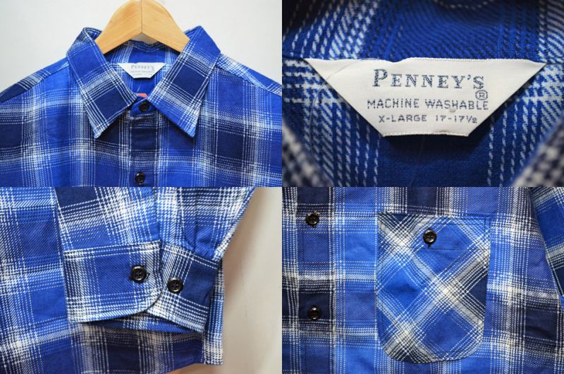 60's PENNEY'S プリントネルシャツ “DEADSTOCK”