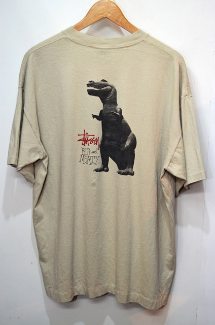 90's STUSSY フォトプリントTシャツ “T-REX”