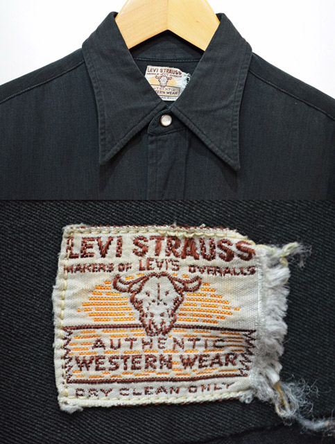 50's Levi's ショートホーン ウエスタンシャツ “BLACK”