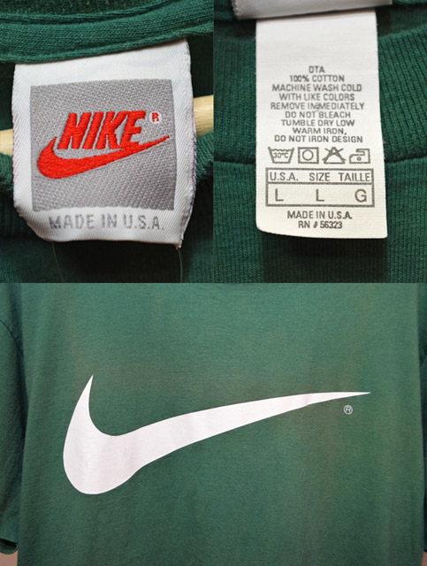 未使用 タグ付 90s 米国製 NIKE ナイキ スウォッシュ ロゴ Tシャツ