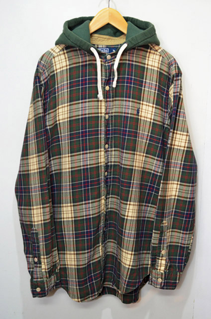 Polo Ralph Lauren フード付き L/S シャツ - used&vintage box Hi-smile