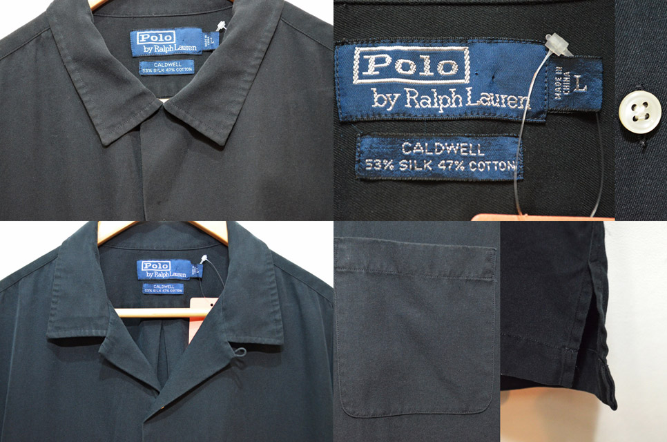 90's Polo Ralph Lauren シルク混紡オープンカラーシャツ 