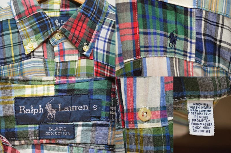90's Polo Ralph Lauren パッチワークシャツ