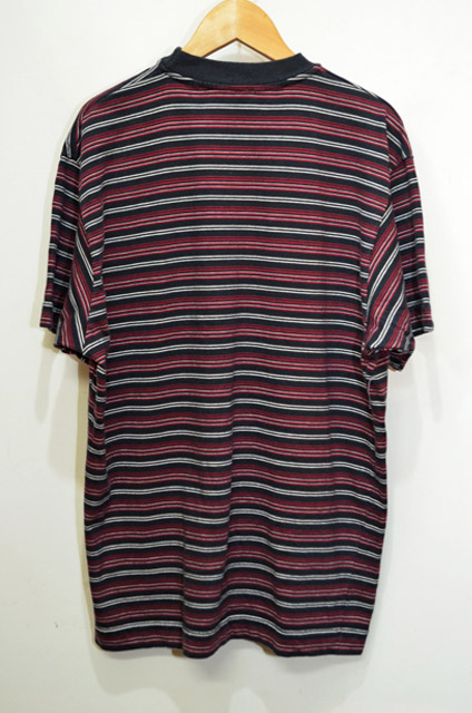 90's STUSSY ボーダー柄ポケット付きTシャツ “USA製” - used&vintage box Hi-smile