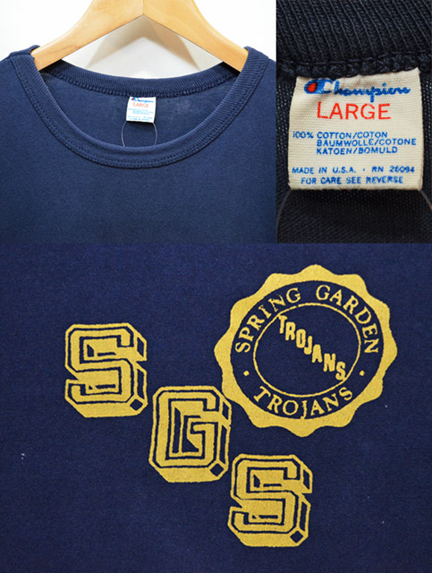 80's Champion Tシャツ “SGS” - used&vintage box Hi-smile