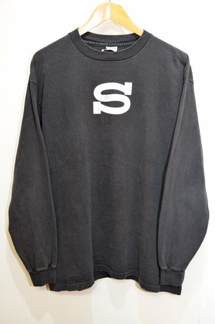 2005 STUSSY ラグランTシャツ L ネイビーグレー ５部丈 00s+kusyo