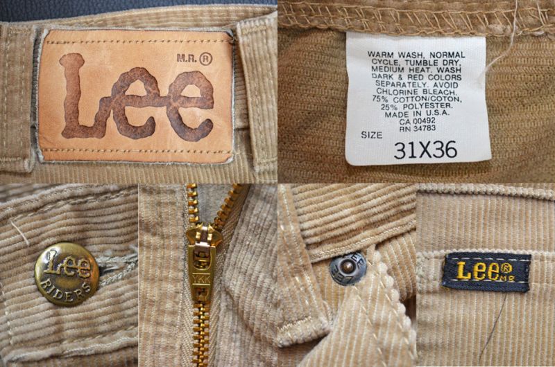 80's Lee 200 straight corduroy pants USA