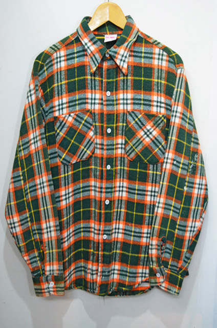 70's BIG MAC ヘビーネルシャツ “グリーンベース”