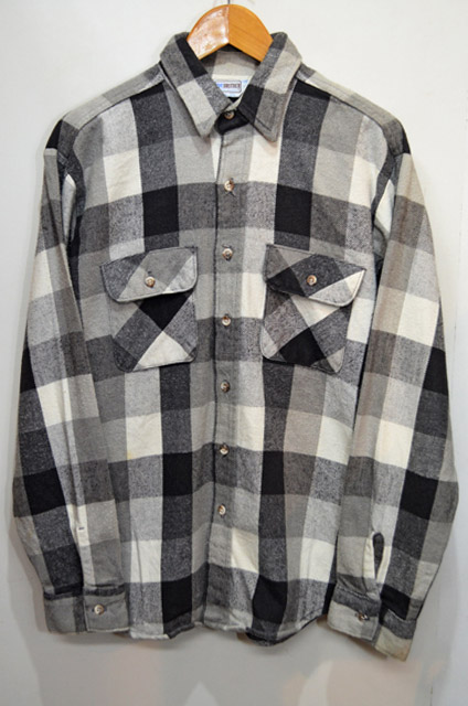 80's FIVE BROTHER ヘビーネルシャツ “グレーベース” - used&vintage 