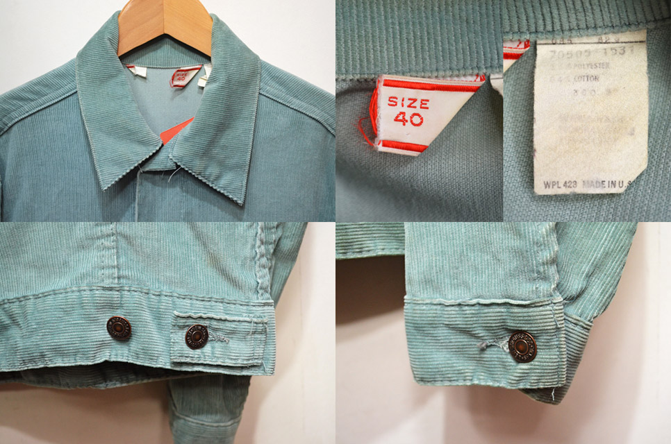 70's Levi's 70505 コーデュロイジャケット - used&vintage box Hi-smile