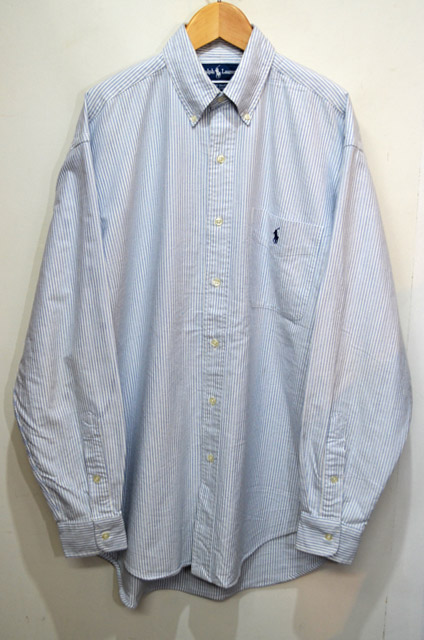 90's POLO Ralph Lauren BDシャツ “BIG SHIRT” - used&vintage box Hi-smile