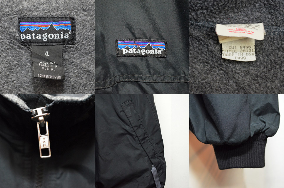 90's Patagonia シェルドシンチラジャケット “BLACK” - used&vintage box Hi-smile