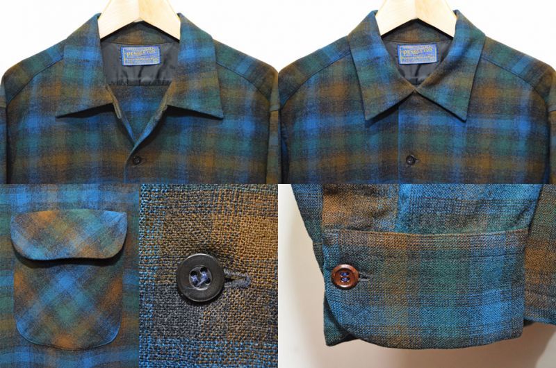 50's-60's PENDLETON ウールシャツ ?オンブレチェック″ - used&vintage 