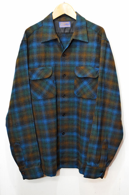 50's-60's PENDLETON ウールシャツ ?オンブレチェック″