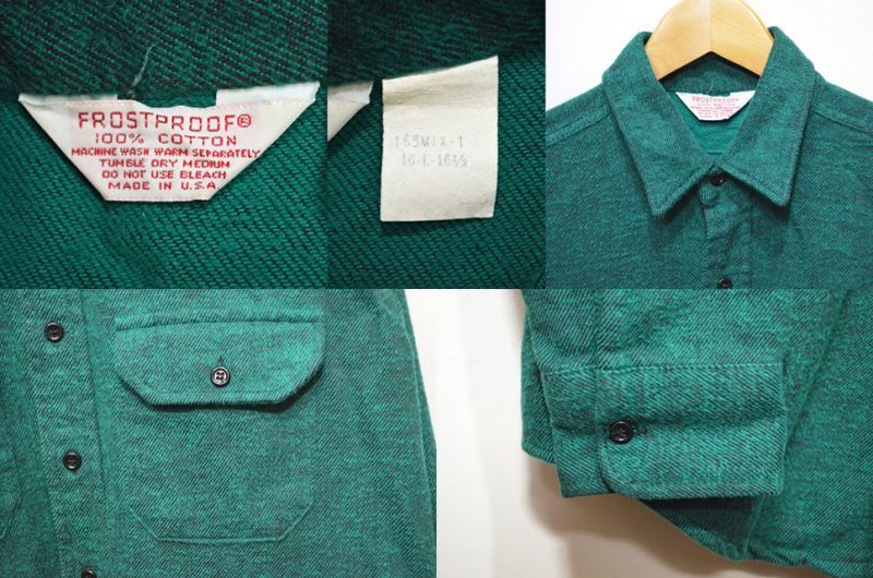 70's FROST PROOF ヘビーネルシャツ - used&vintage box Hi-smile