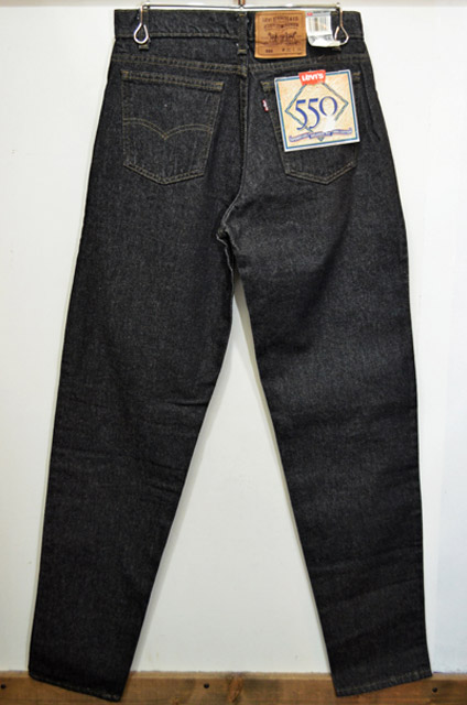 90's Levi's 550 ブラックデニムパンツ “DEADSTOCK” - used&vintage box Hi-smile