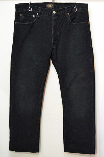 00's RRL ブラックコーデュロイパンツ 
