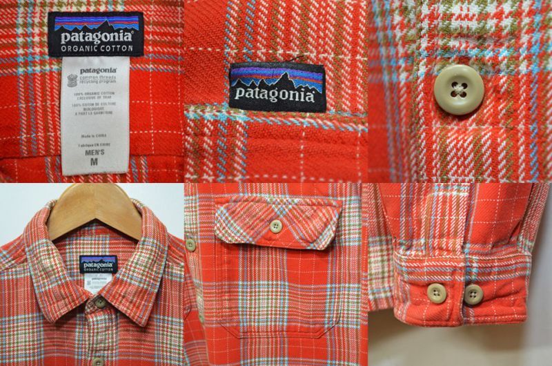 00's Patagonia オーガニックコットンネルシャツ - used&vintage box 00's Patagonia オーガニックコットンネルシャツ - used&vintage box